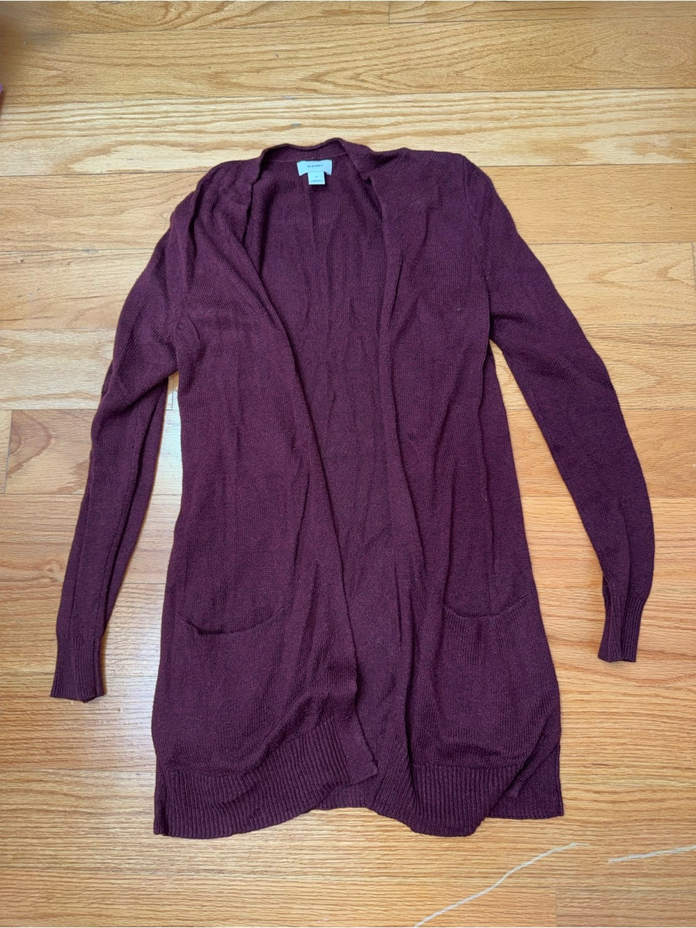 Old Navy Open-Front Long Cardigan Sweater - Wine
